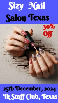 Salon poster Pantalla Digital (9:16) template