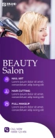 Salon Roll Up Banner Rolbanner 2' × 5' template