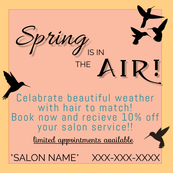 Salon Spring Promo Template | PosterMyWall