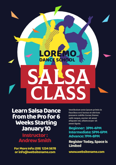 Salsa Class Flyer Template PosterMyWall