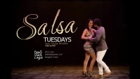 Salsa Dance Lessons School Night Latin Banner Facebook Cover Video (16:9) template