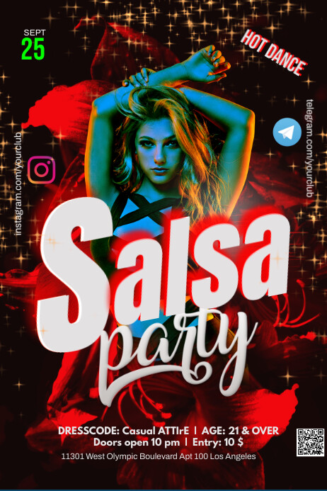 Salsa Dance Party Template PosterMyWall