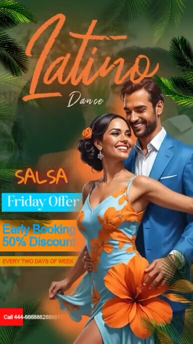Salsa Dance Poster Templates História do Instagram