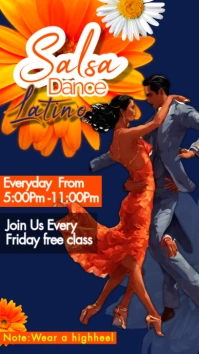 Salsa Dance Poster Templates Instagram Story