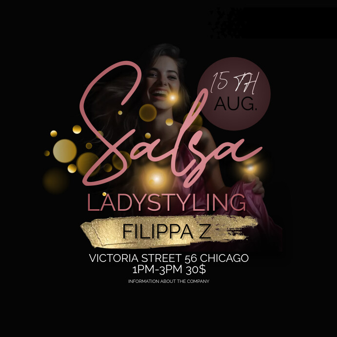 salsa ladystyling event template Instagram Post