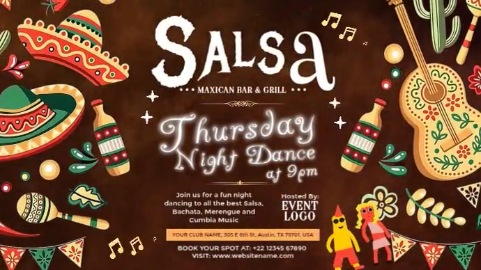 Salsa Display Copy of Salsa Night Dancing Event Display Template | PosterMyWall