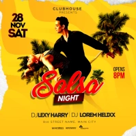 salsa night Instagram Post template