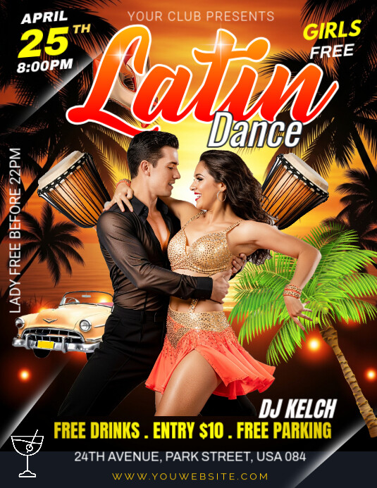 salsa night party Pamflet (VSA Brief) template