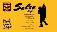 Salsa Night Party Event Latin Dance Dancing Vídeo de portada de Facebook (16:9) template