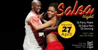 Salsa Night Party Event Latin Dance Video Header Size template