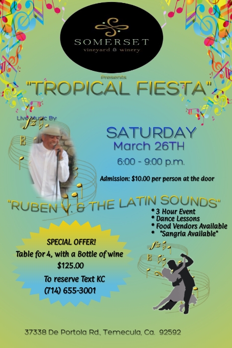 Salsa Night Summer Concert Templat Postermywall