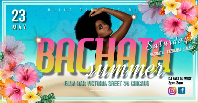 salsa party) bachata dance event (7) Copertina evento Facebook template
