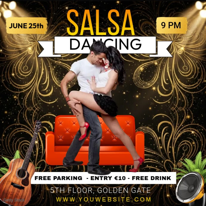 Salsa Party Instagram Post template