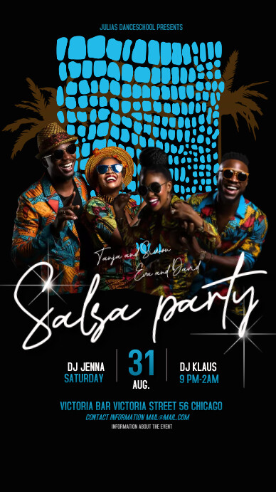 salsa party event template (1) Instagram 快拍