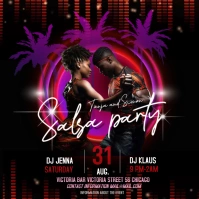 salsa party event template Wpis na Instagrama