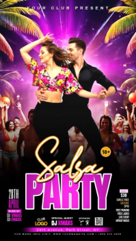 Salsa Party Instagram Story Video template