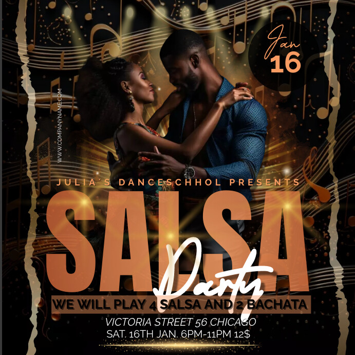 Salsa Post Salsa party template | PosterMyWall