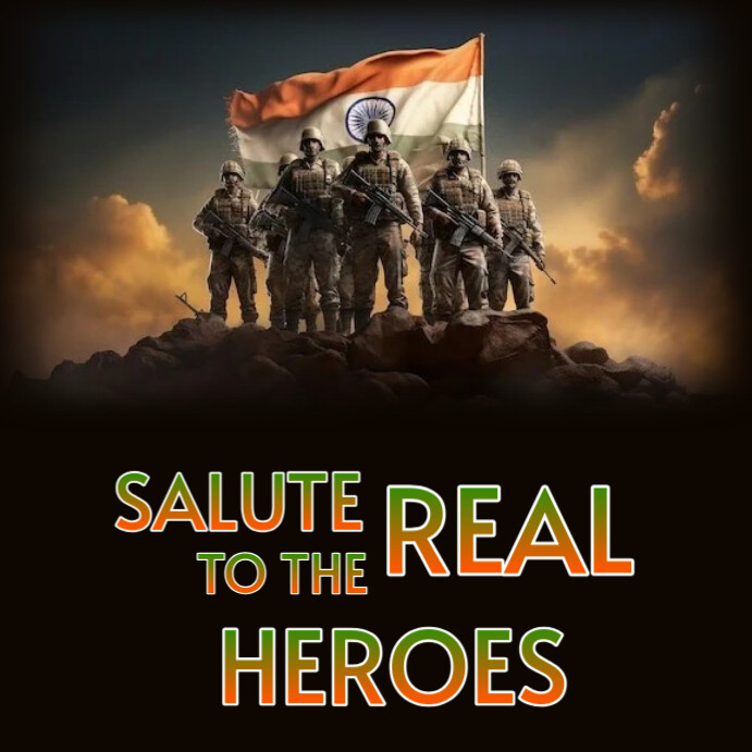 Salute the real hero Instagram Post template