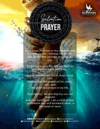 Salvation prayer Flyer (format US Letter) template