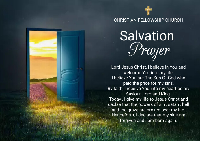 SALVATION PRAYER Template PosterMyWall