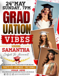 Samantha Graduation Vibes Party Volantino (US Letter) template