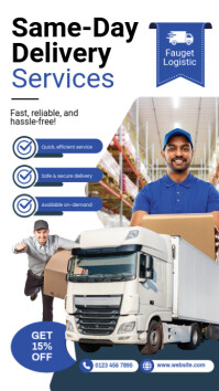 Same Day Delivery Service Instagram Story template