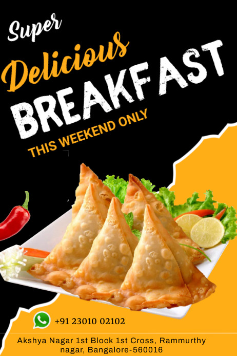 Samosa Add SAMOSA Template | PosterMyWall