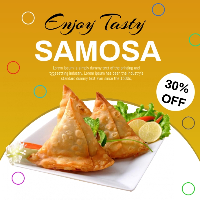 Samosa Posts SAMOSA Template | PosterMyWall