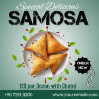 samosa food flyer design template