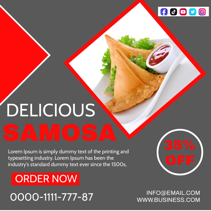 Samosa Posts samosa poster template | PosterMyWall