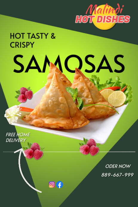 Samosa Border Design samosas Template | PosterMyWall