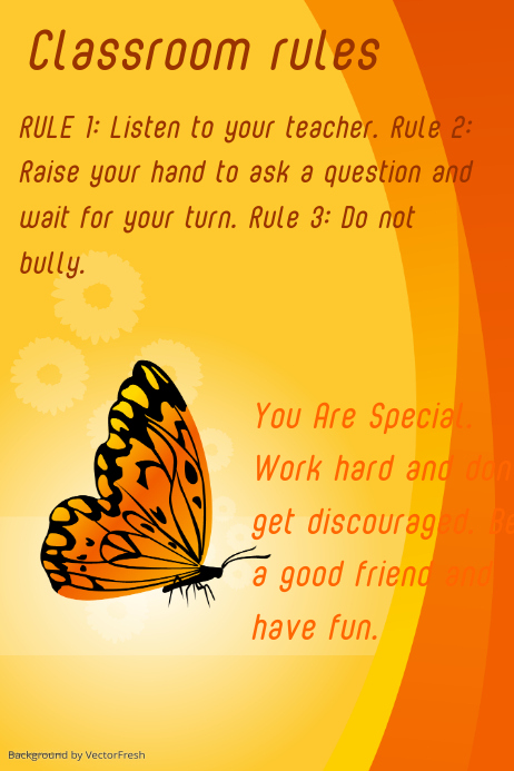 Class Poster Example Sample classroom poster Template | PosterMyWall