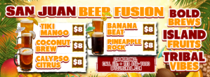 San Juan Beer Fusion Menu Portada de Facebook template
