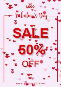 San valentin sales A4 template