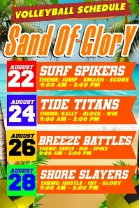 Sand Showdown: Summer Volleyball Clash โปสเตอร์ template