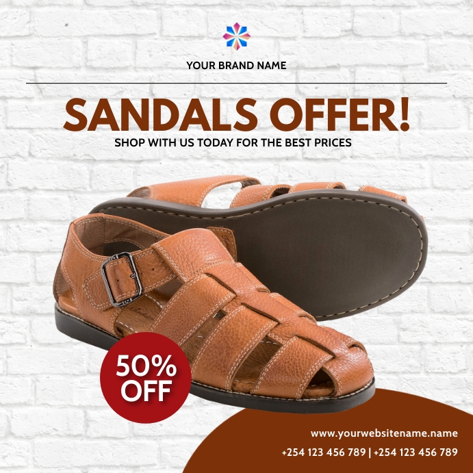 Copy of sandals shoes fashion sale template | PosterMyWall