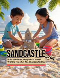 Sandcastle Day Flyer (US Letter) template