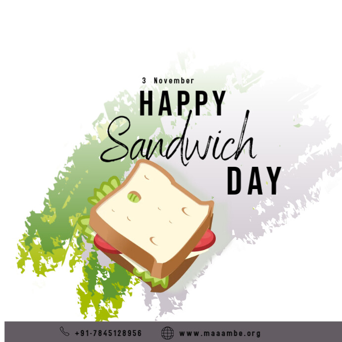 Sandwich Day Instagram Post template