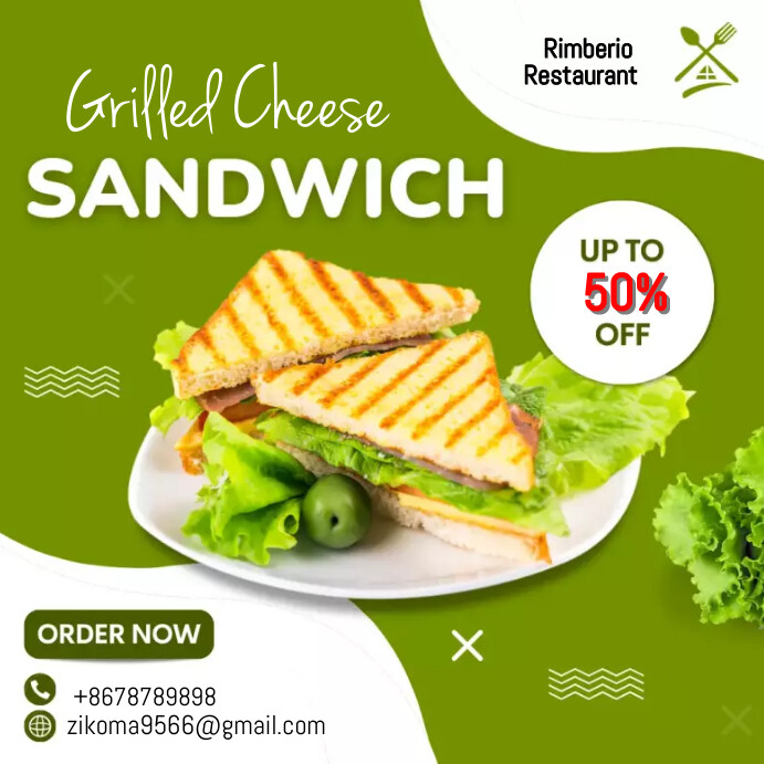 sandwich Instagram Post template