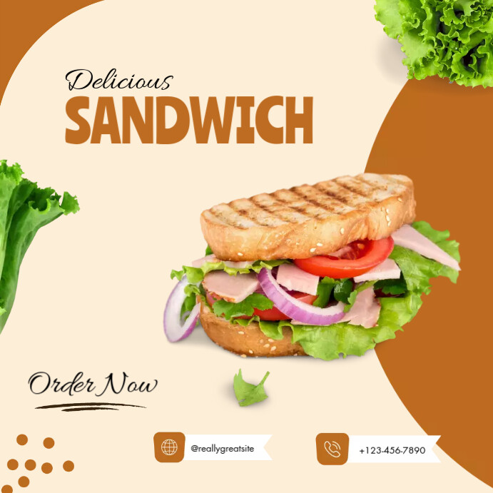 SANDWICH MENU TEMPLATE | PosterMyWall