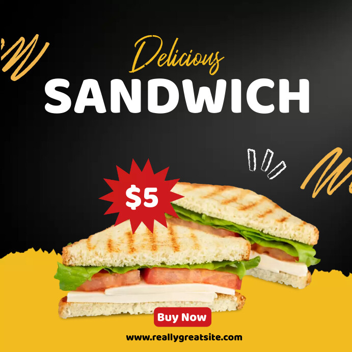 SANDWICH MENU TEMPLATE | PosterMyWall