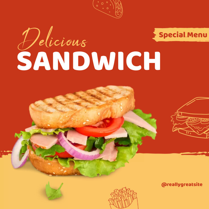 SANDWICH MENU TEMPLATE Instagram Post