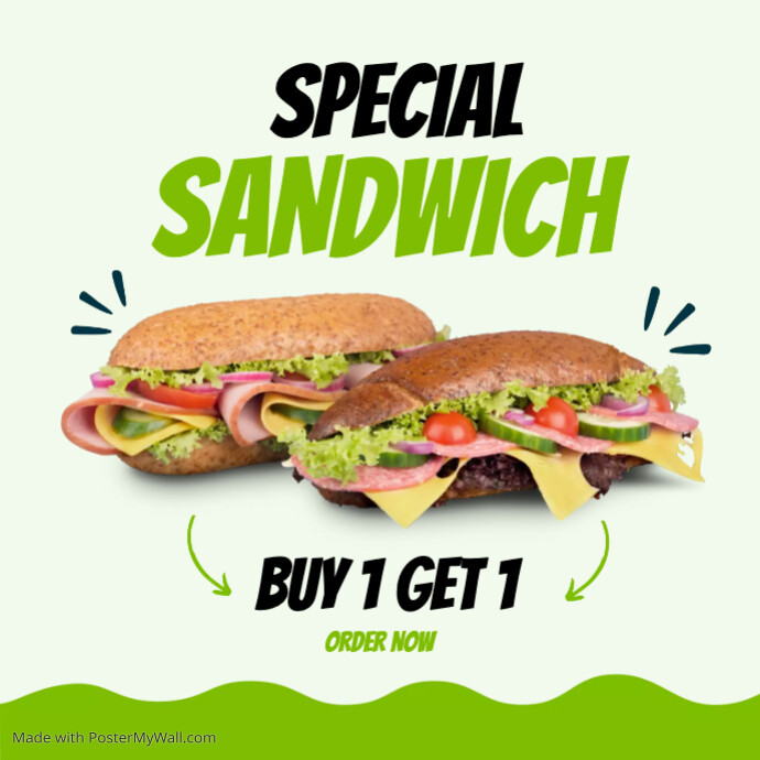 SANDWICH MENU TEMPLATE | PosterMyWall