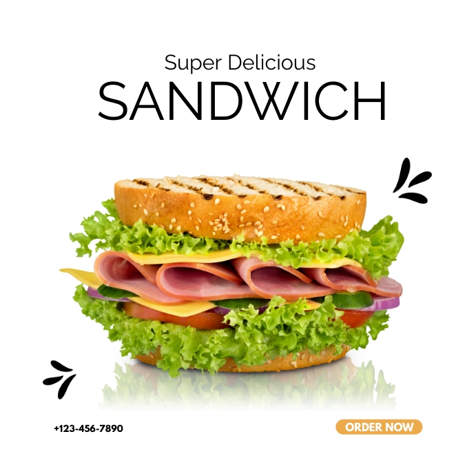 SANDWICH MENU TEMPLATE | PosterMyWall