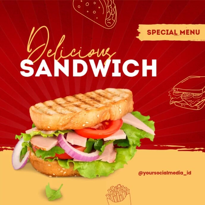 sandwich menu template | PosterMyWall