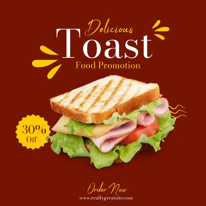 Plantilla de SANDWICH toast MENU TEMPLATE PosterMyWall