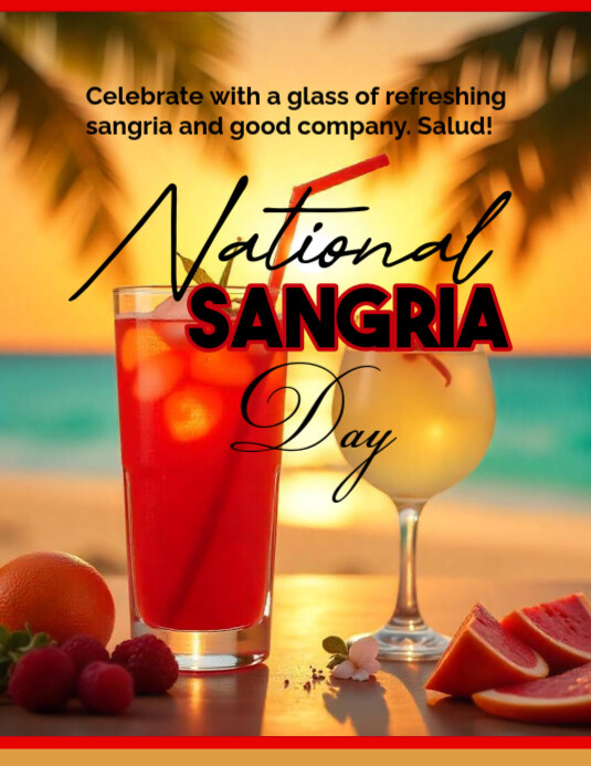Sangria and Coquito Day Pamflet (VSA Brief) template