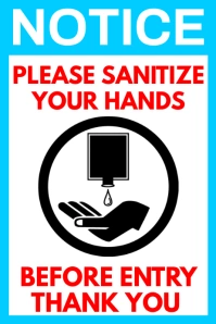 SANITISATION POSTER TEMPLATE Póster