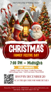 Santa's grotto, meet with Santa, event Instagram Story template