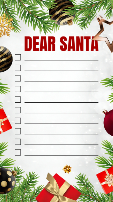 Santa's list Instagram Story template